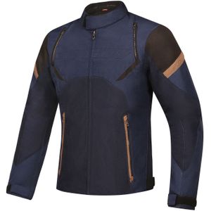 Motorjas IXON Striker Retro Zwart-Marineblauw-Bruin