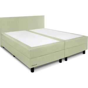 Beddenleeuw Boxspring Isabella Lentegroen (stof) 180x200 (2 boxen + 1 matras)