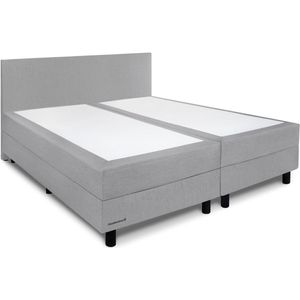Beddenleeuw Boxspring Isabella Zilvergrijs (stof) 200x200 (2 boxen + 2 matrassen)