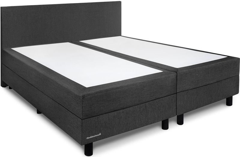 Beddenleeuw Boxspring Isabella Granietgrijs (stof) 160x200 (2 boxen + 2 matrassen)
