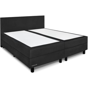 Beddenleeuw Boxspring Isabella Antraciet (velvet) 120x210 (2 boxen + 1 matras) | Twijfelaar boxspring
