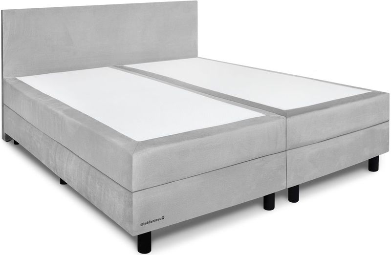 Beddenleeuw Boxspring Isabella Grijs (velvet) 160x200 (2 boxen + 2 matrassen)