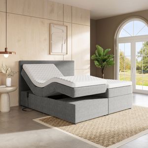 Beddenleeuw Elektrische Boxspring Laura 140x200 (2 boxen + 1 matras) | Twijfelaar boxspring