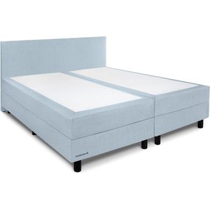 Beddenleeuw Boxspring Isabella Ijsblauw (stof) 140x200 (2 boxen + 1 matras) | Twijfelaar boxspring