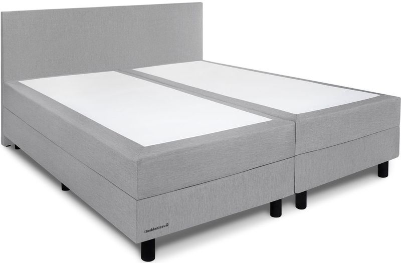 Beddenleeuw Boxspring Isabella Zilvergrijs (stof) 140x200 (2 boxen + 1 matras) | Twijfelaar boxspring