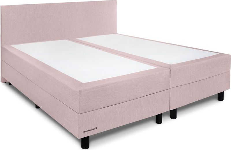 Beddenleeuw Boxspring Isabella Oud Roze (stof) 140x200 (2 boxen + 1 matras) | Twijfelaar boxspring
