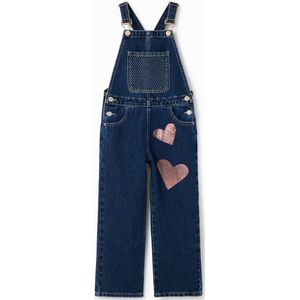 Denim tuinbroek met harten