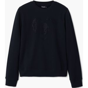 Desigual - Sweatshirt - Met Strasslogo - Lange Mouwen - Ronde Hals