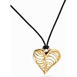 Vergulde hanger hart koord Zalio