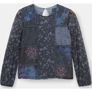 T-shirt met bloemenpatch