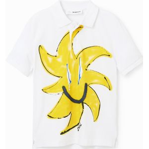 Gebreid poloshirt met zon