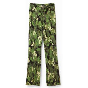 Flared broek met camouflage