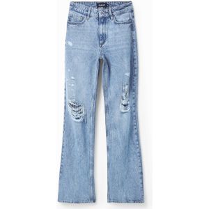 Wide leg spijkerbroek met stras