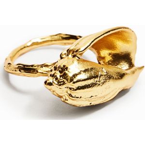 Vergulde ring schelp Zalio