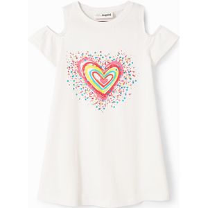 T-shirtjurk met cut-outs en hart