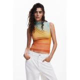 Desigual - Cropped Top - Oranje