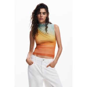 Desigual - Cropped Top - Oranje