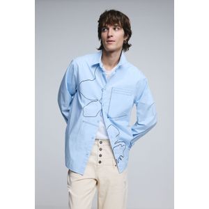 Geborduurde gestikte blouse