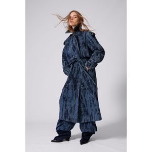 Verlopen denim trenchcoat