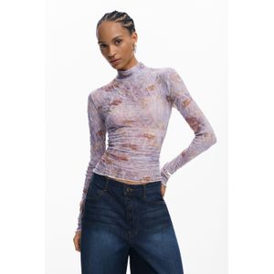 T-shirt met textuur en print