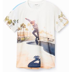 T-shirt met fotoprint van een skater