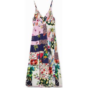 Lange jurk met patchwork