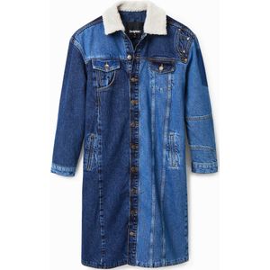 Lange gewatteerde spijkerjas