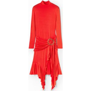 Jurk ruches split María Escoté