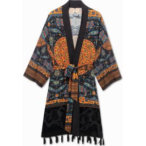 Etnische kimono met kwastjes