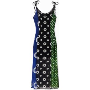 Midi-lingeriejurk met geometrische print