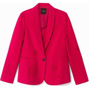 Gestanste fuchsia blazer