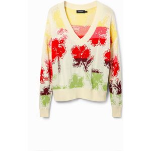 Oversized trui met bloemen