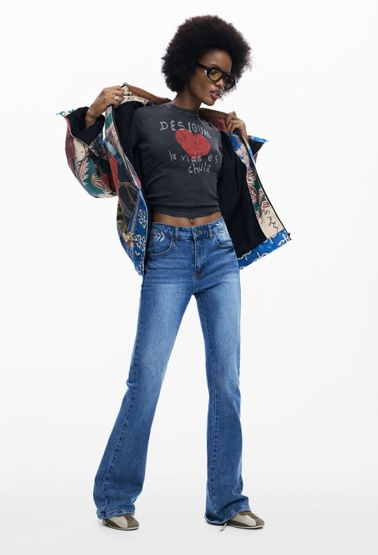 UITLOPENDE DENIM BROEK