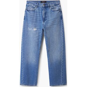 Jeans met margrietillustratie