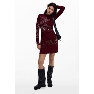 Gebreide jurk met lange mouwen