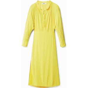 Midi-jurk met textuur