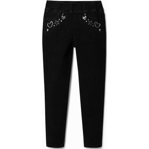 Slim fit jegging met tekeningen