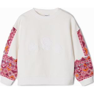 Sweatshirt pofmouwen borduursels