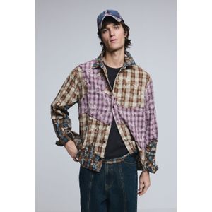 Overhemd met lange mouwen en patch-ruitjes