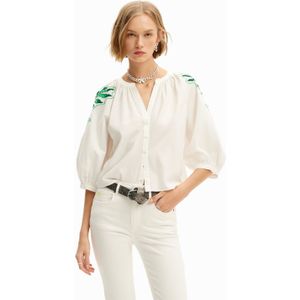 Blouse V-hals borduursels