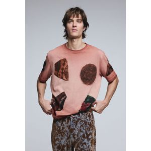 T-shirt met korte mouwen en patchwork