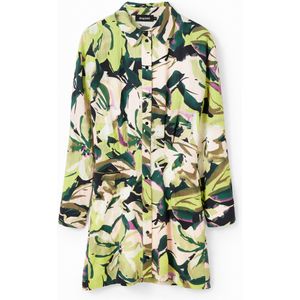 Korte overhemdjurk met bloemen