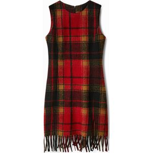 Korte geruite slim fit jurk