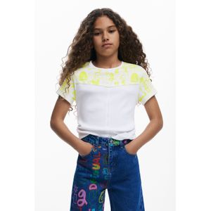 T-shirt met korte mouwen en lettering