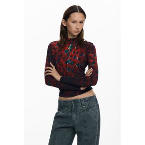 T-shirt bladeren naden