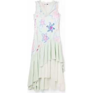 Lange jurk schouderbandjes meerdere lagen Collina Strada