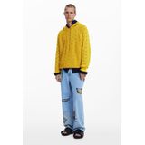 Geperforeerde Hoodie - Effen Kleur - Sweatshirt met Capuchon - Relaxed Pasvorm