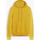 Geperforeerde Hoodie - Effen Kleur - Sweatshirt met Capuchon - Relaxed Pasvorm