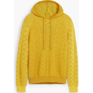 Geperforeerde Hoodie - Effen Kleur - Sweatshirt met Capuchon - Relaxed Pasvorm