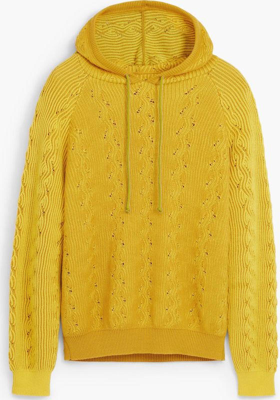 Geperforeerde Hoodie - Effen Kleur - Sweatshirt met Capuchon - Relaxed Pasvorm